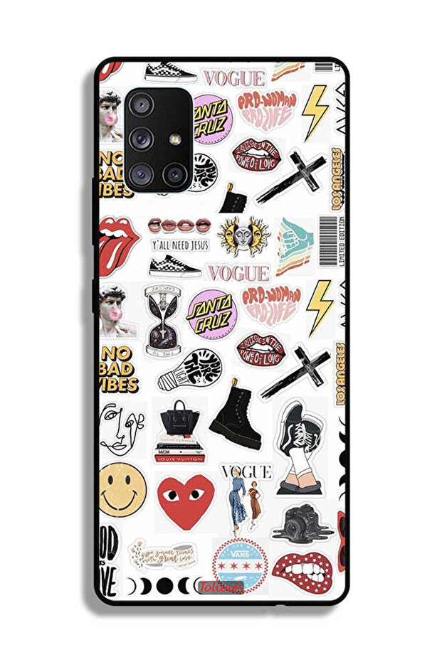 Samsung Galaxy A71 5G Protective Case Cover No Bad Vibes Stickers