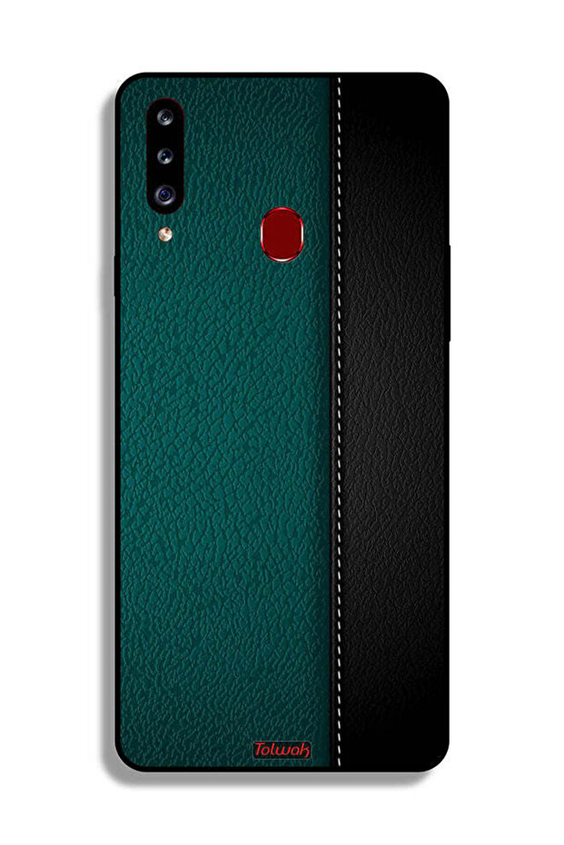غطاء حماية جلدي بنمط لهاتف Samsung Galaxy A20s