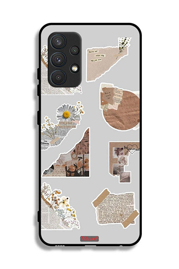Samsung Galaxy A32 4G Protective Case Cover Pieces Of Paper Stickers