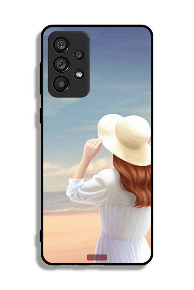 Samsung Galaxy A73 5G Protective Case Cover Hat Girl Standing