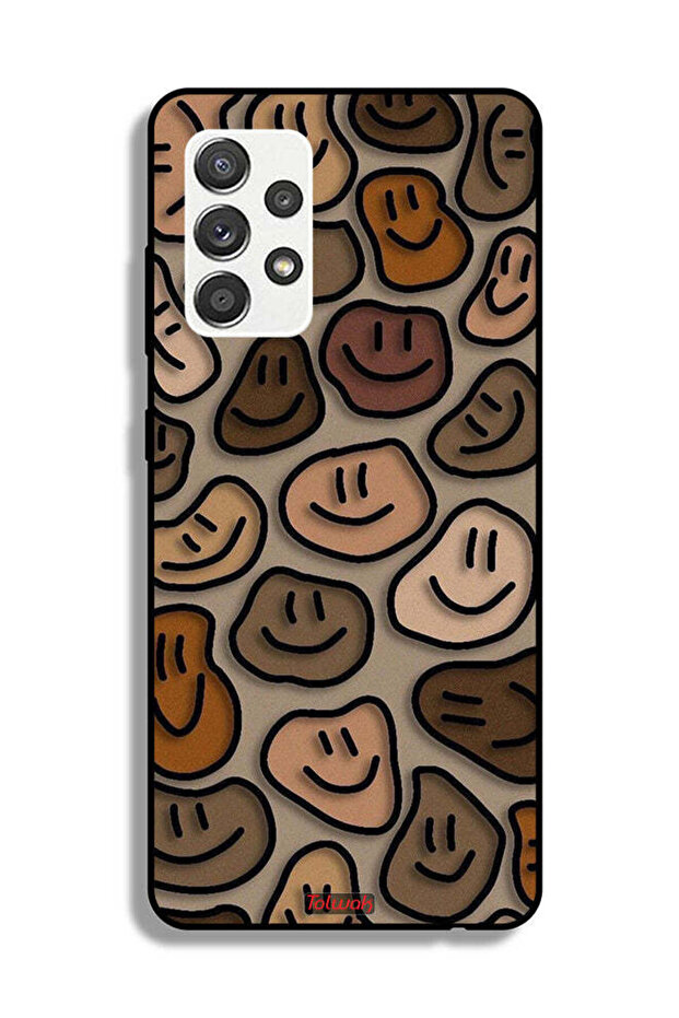 Samsung Galaxy M32 5G Protective Case Cover Smiley Faces Art