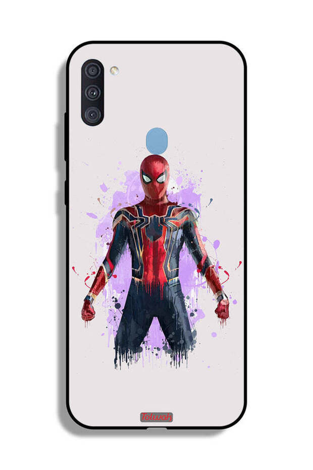 غطاء حماية لهاتف Samsung Galaxy A11 بتصميم العنكبوت الحديدي