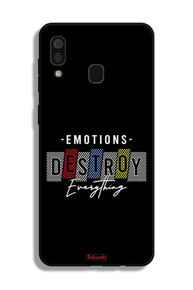 Samsung Galaxy A20 Protective Case Cover Emotions Destroy Everything