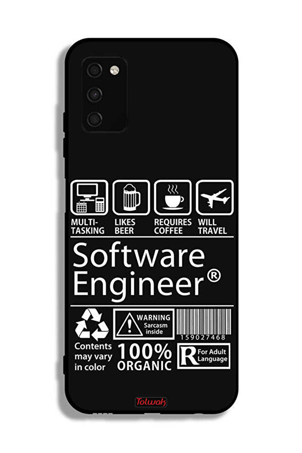 غطاء حماية لهاتف Samsung Galaxy A03s، ملصق مهندس برمجيات