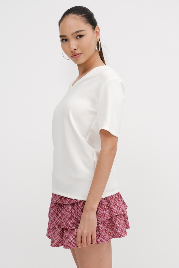 V Yaka Basic T-shirt P4380 - 4