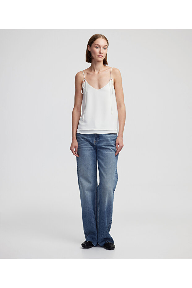 Çift askılı viskoz bluz - 2