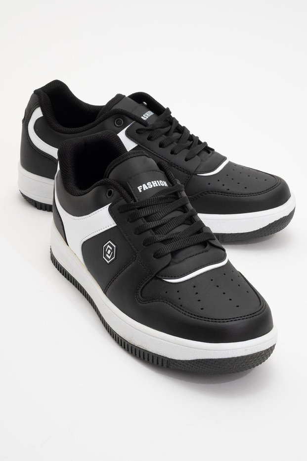 Lace-Up Men's Sports Shoes Black White