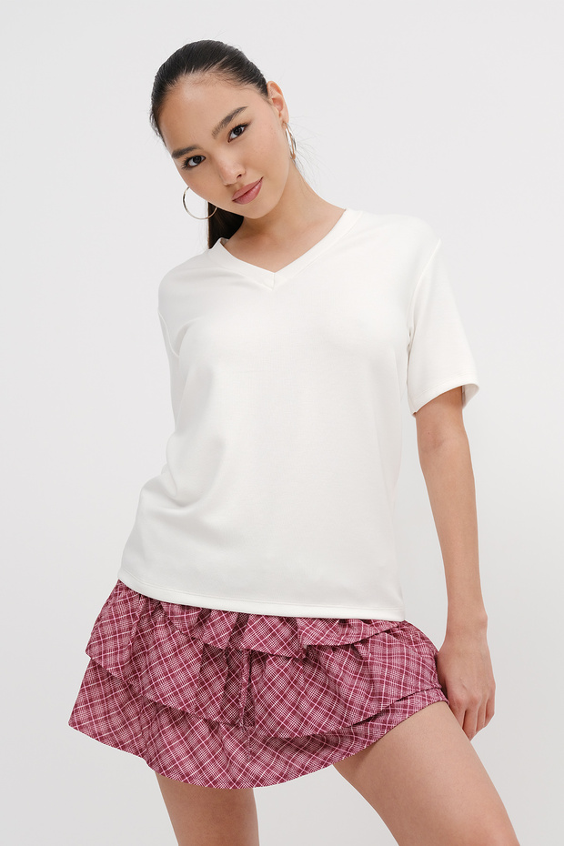 V Yaka Basic T-shirt P4380 - 1