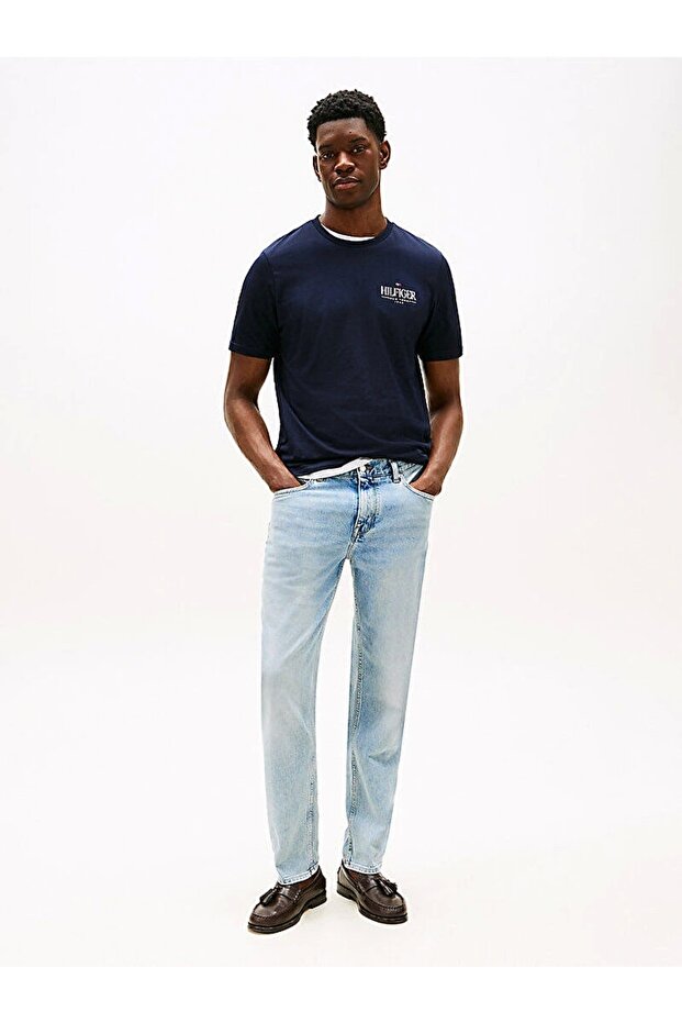 HILFIGER STACK TEE Erkek Mavi T-shirt MW0MW39355DW5 - 2