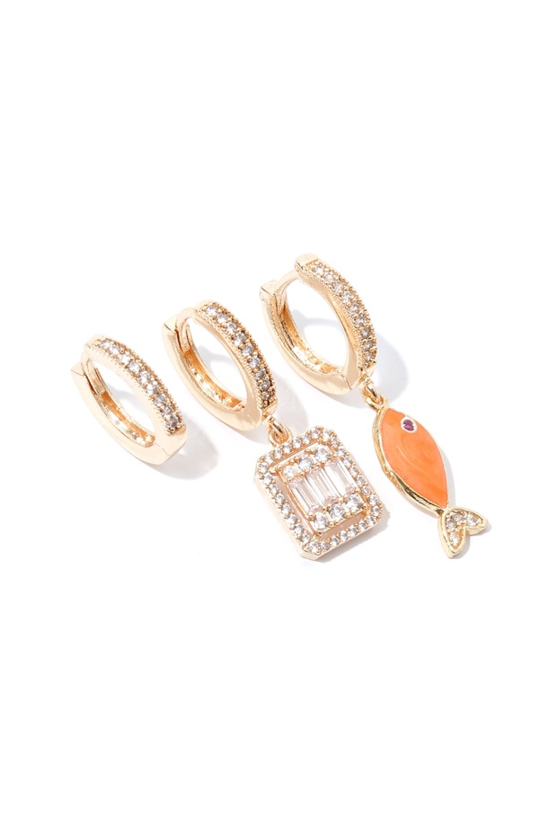 Balık Detaylı Küpe Seti - 1