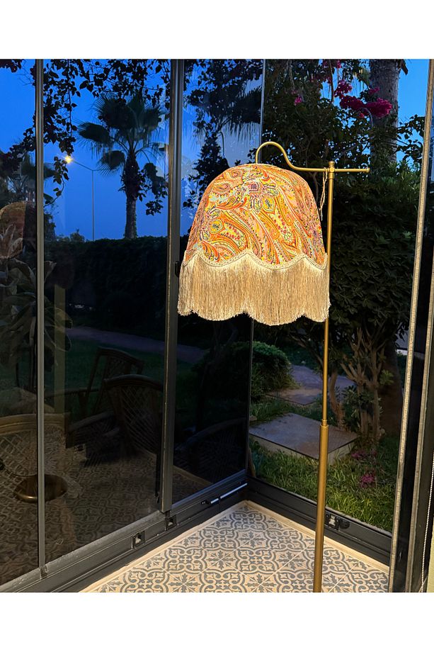 Püskül başlıklı Lambader, gold metal Lambader - 3