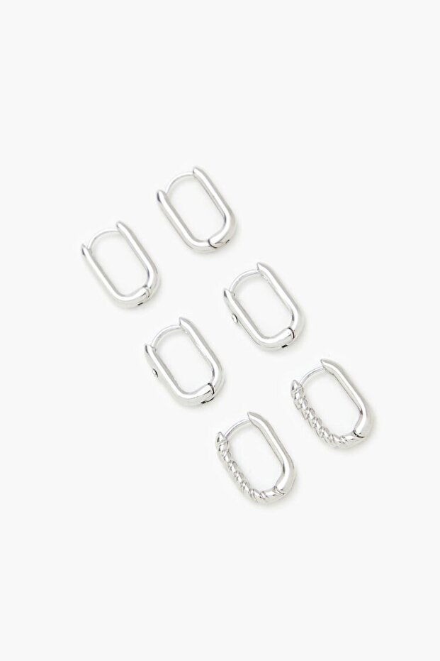 Oval Halka Küpe Seti - 2