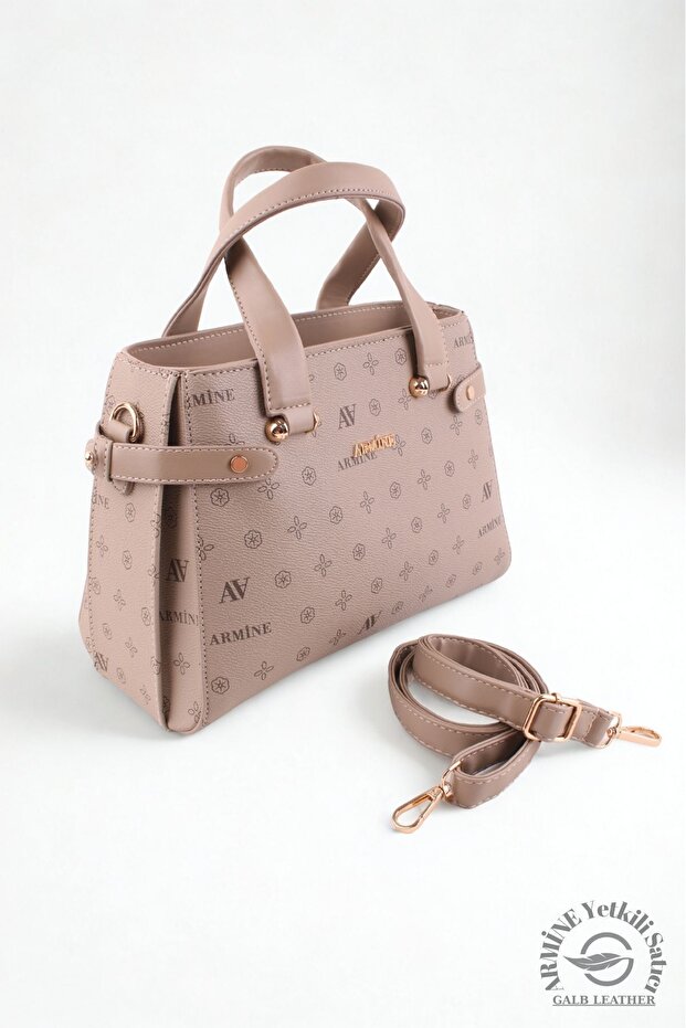 Original Armine Premium Quality Women's Shoulder and Hand Bag Mink 172 Suitable for Daily Use