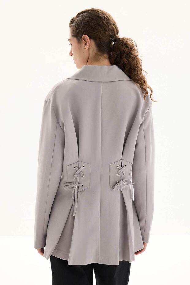 سترة بليزر مصنوعة خصيصًا - رمادي - 6