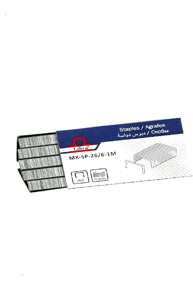 RAHALIFE Staples 26/6 | 10 Boxes | 1000 Pcs/Box | Binds 20 Sheets | Strong & Reliable Grip