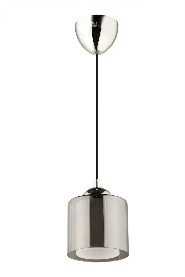 Nisa Luce Linea Tekli Çift Camlı Avize - Füme cam - 3