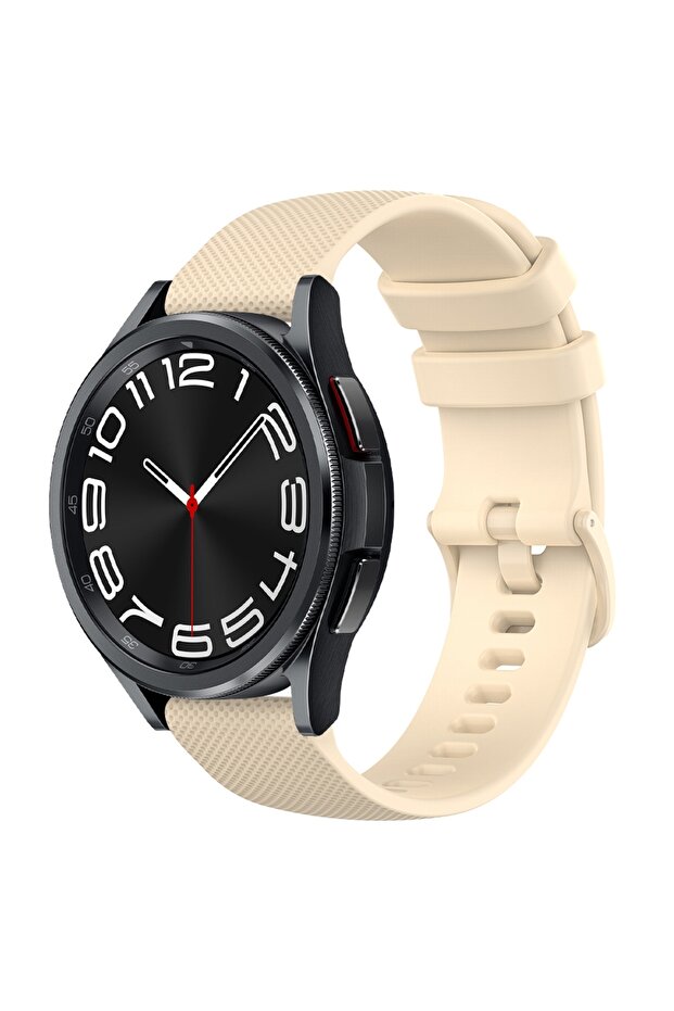 20mm Watch Bands Silicone Bands|Samsung Galaxy Watch 6/5/4 Band 40/ 44mm |Beige