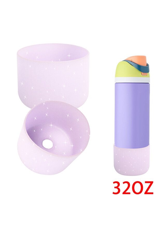 shanqianzi-32oz For Owala New Coaster 24oz 32oz 40oz Deep Rose Anti-Slip Protective Sleeve Bottom Bu