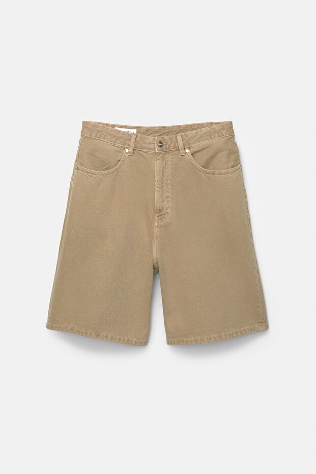 Bol kesim denim bermuda - 7