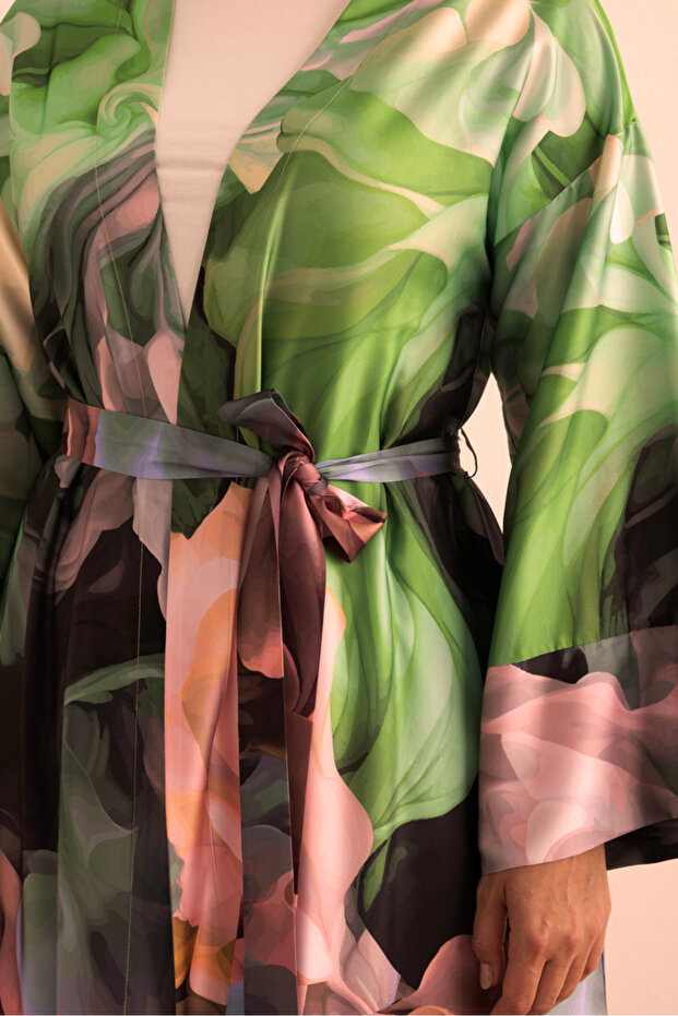 Desenli Kimono - 6