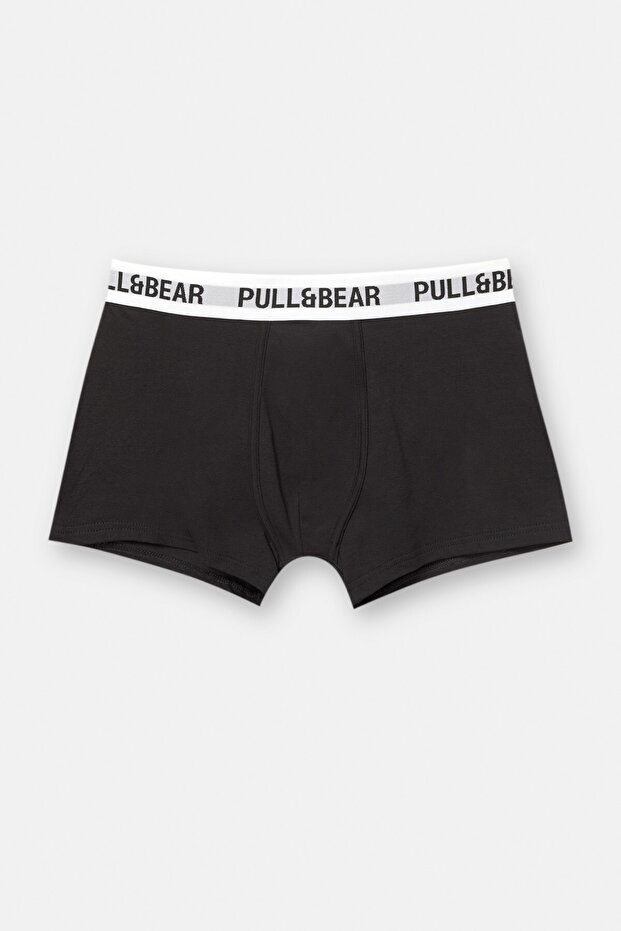 3'lü logo baskılı boxer paketi - 5