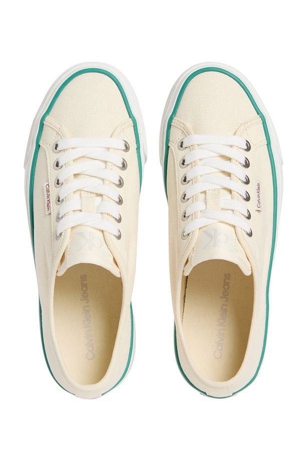 Vulc Flatform Ctn Logo Tag Sarı Kadın Sneaker - 3