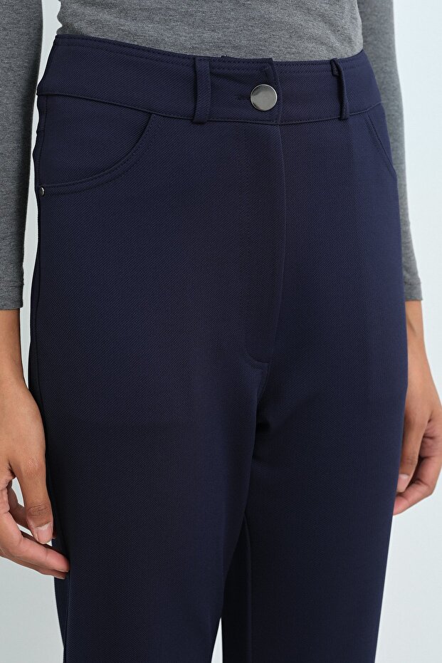 İspanyol Paça Pantolon Lacivert - 1