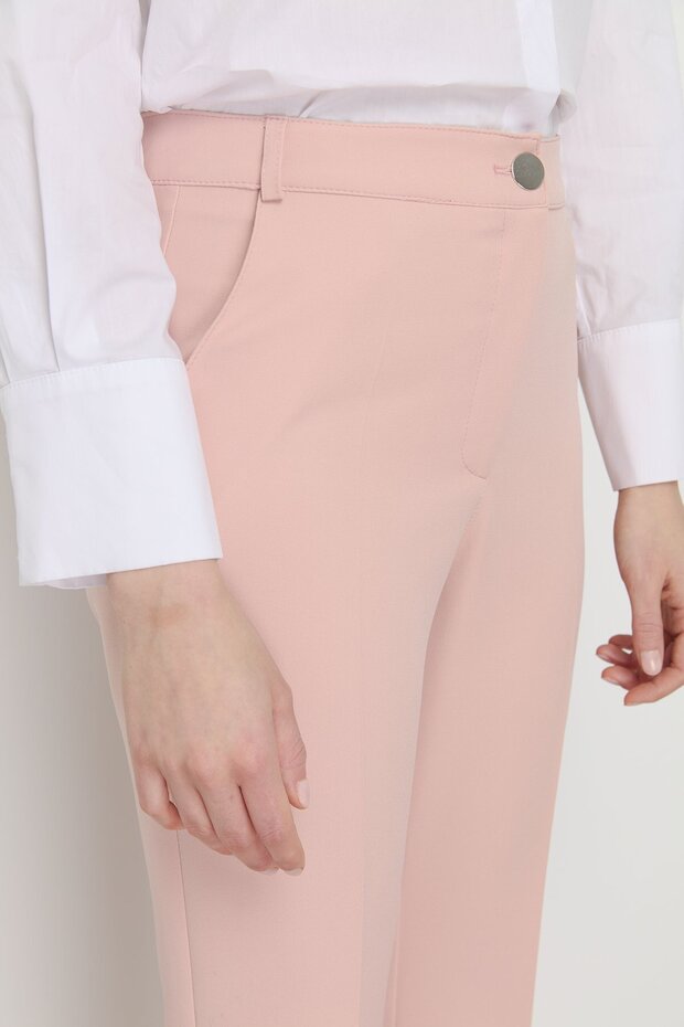 Ütü İzli İspanyol Paça Pantolon Somon - 3