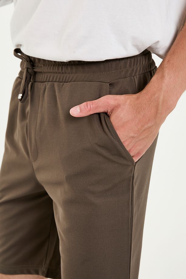 Erkek Beli Lastikli 3 Cep Şort - 8