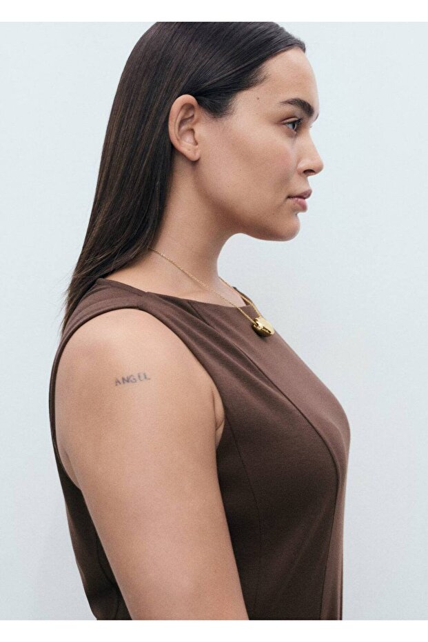 Pileli evaze elbise - 5