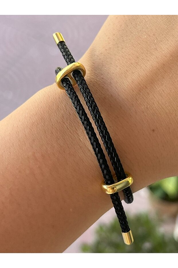 Adjustable Wicker String Bracelet - 1