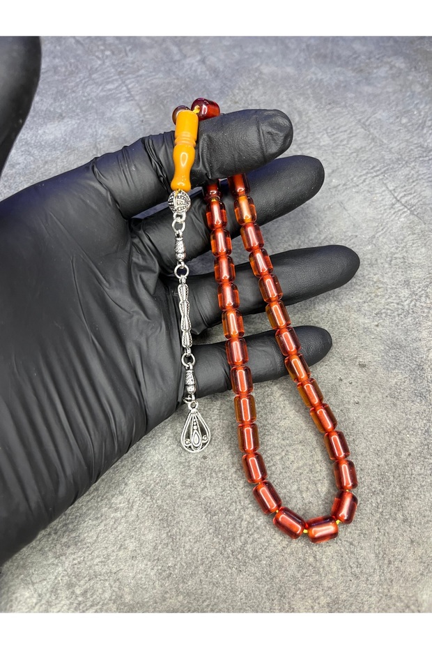 High-End Stick Squeeze Amber Prayer Beads