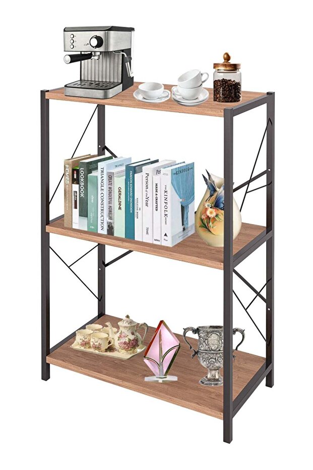 Coffee Table with 3 Layers (Brown) - 1