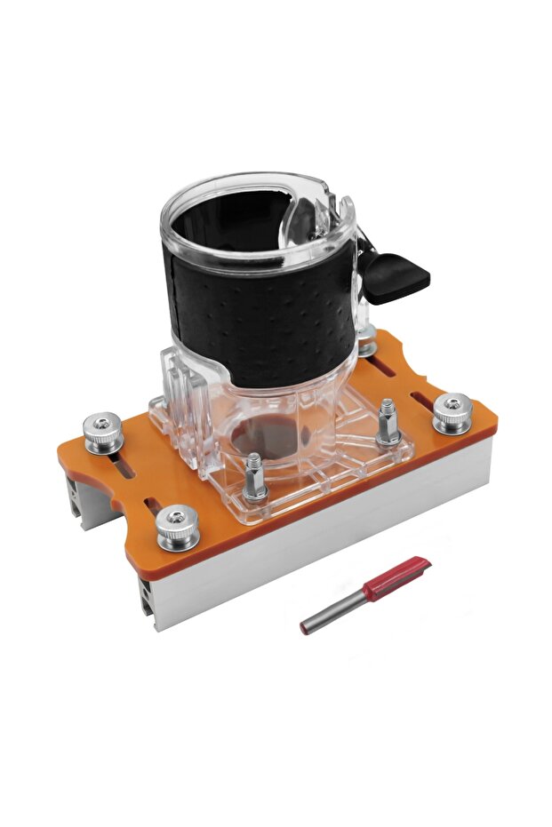 1 Set 2 in 1 Slotted Bracket For DIY Router Base Trimming Milling Machine Slotting Locator Invisible - 1