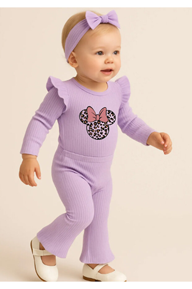 Baby Girl Bottom Top Set Spanish Leg Leopard Printed