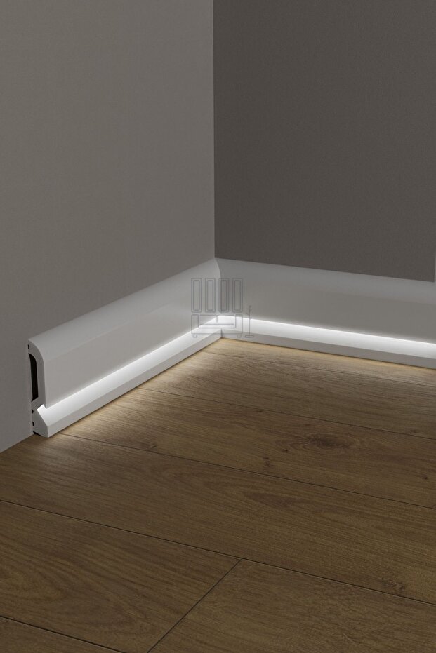 Evime Decor 10cm Ledli Süpürgelik Bir Boy 120 cm Beyaz Polimer ...