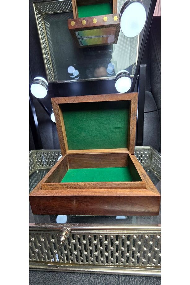 Marka Orjınal Avrupa Ahşap Hediye Kutusu 13x10x6 Boyut - 4