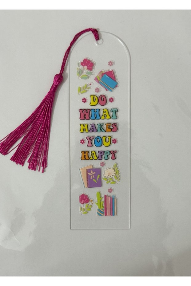 Acrylic Book Marks with Tassels Mottos 1 Piece