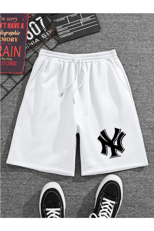 Unisex Women/Men's NY Custom Printed Colorful Short Combed Cotton Shorts