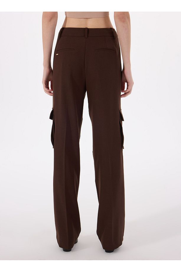 Yüksek Bel Regular Fit Kahve Kadın Pantolon MATEA PERFECT CARGO - RECY STR POLY - 4