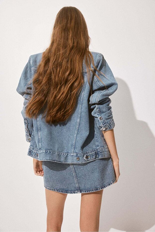 سترة جينز ببطانة كتف - 4