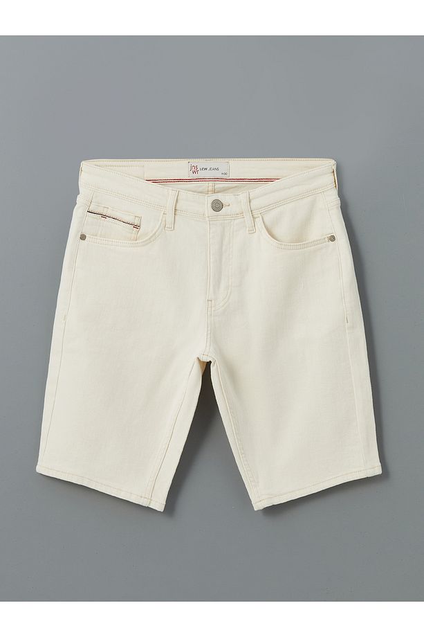 Slim Fit Erkek Jean Şort - 5