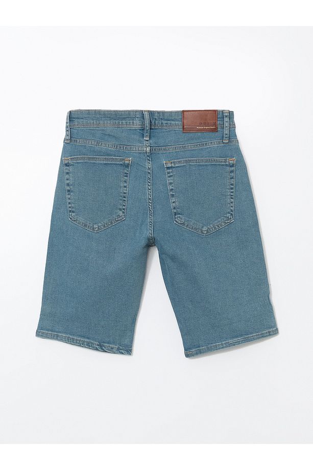 Süper Skinny Fit Erkek Jean Şort - 6