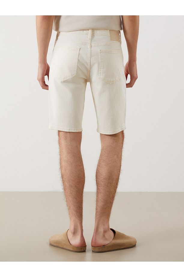 Slim Fit Erkek Jean Şort - 4