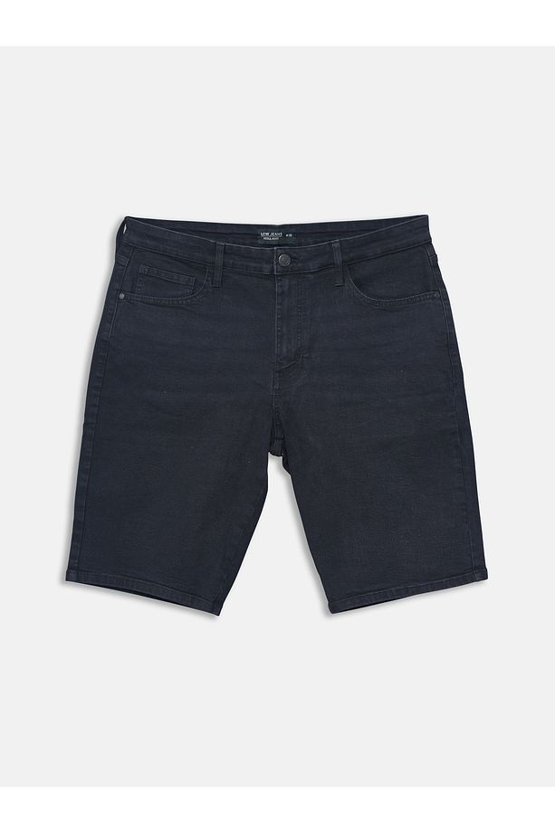 LCW Jeans Siyah Standart Kalıp Erkek Jean Şort - 1