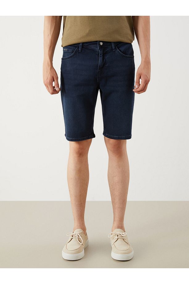 Slim Fit Erkek Jean Şort - 2