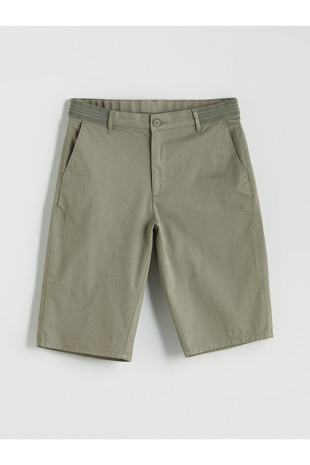 Standart Kalıp Gabardin Erkek Şort - 1