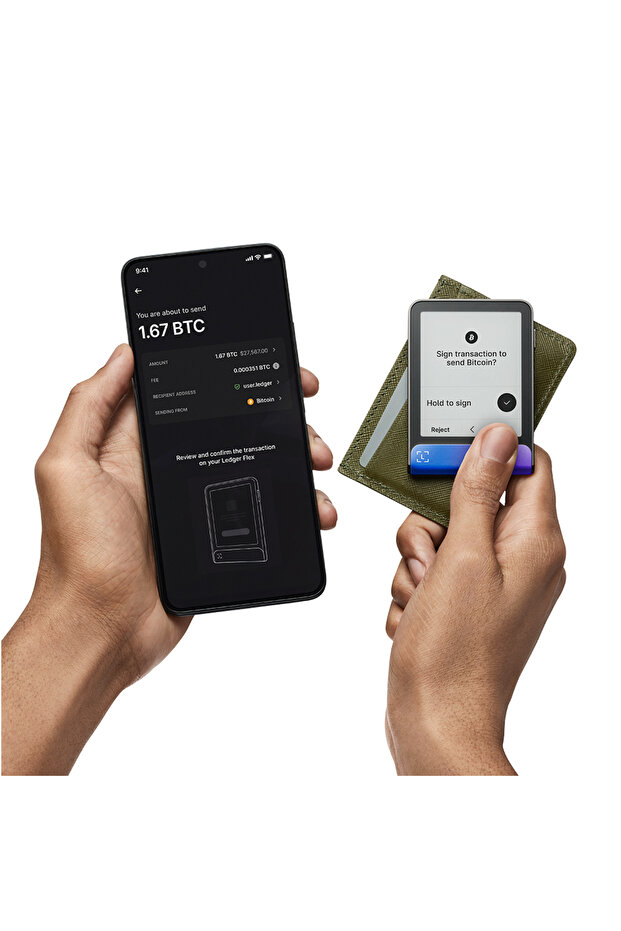 Flex Neptün Mavisi Kripto Donanım Cüzdanı ve Recovery Key - 3