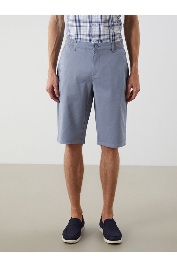Standart Kalıp Gabardin Erkek Şort - 2