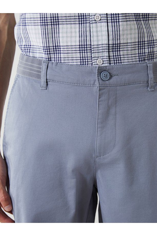Standart Kalıp Gabardin Erkek Şort - 3